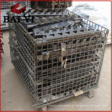 Récipient de petit pain de stockage de grillage avec des roues et une cage de petit pain de palette